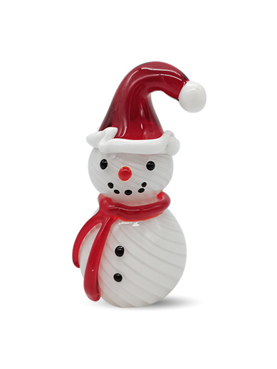 Miniature Snowman Murano Glass Craft for Gifts