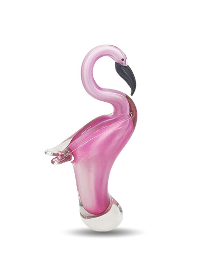 Handcrafted Murano Glass  flamingo for Home Decor Elegant Glass Crafts